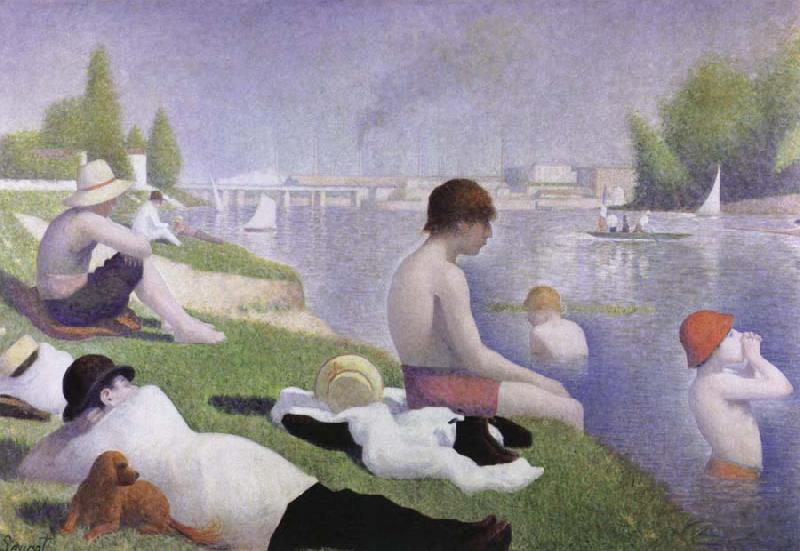 Georges Seurat bathers as asnieres oil painting picture